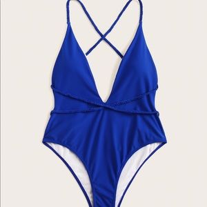 Shein royal blue one piece